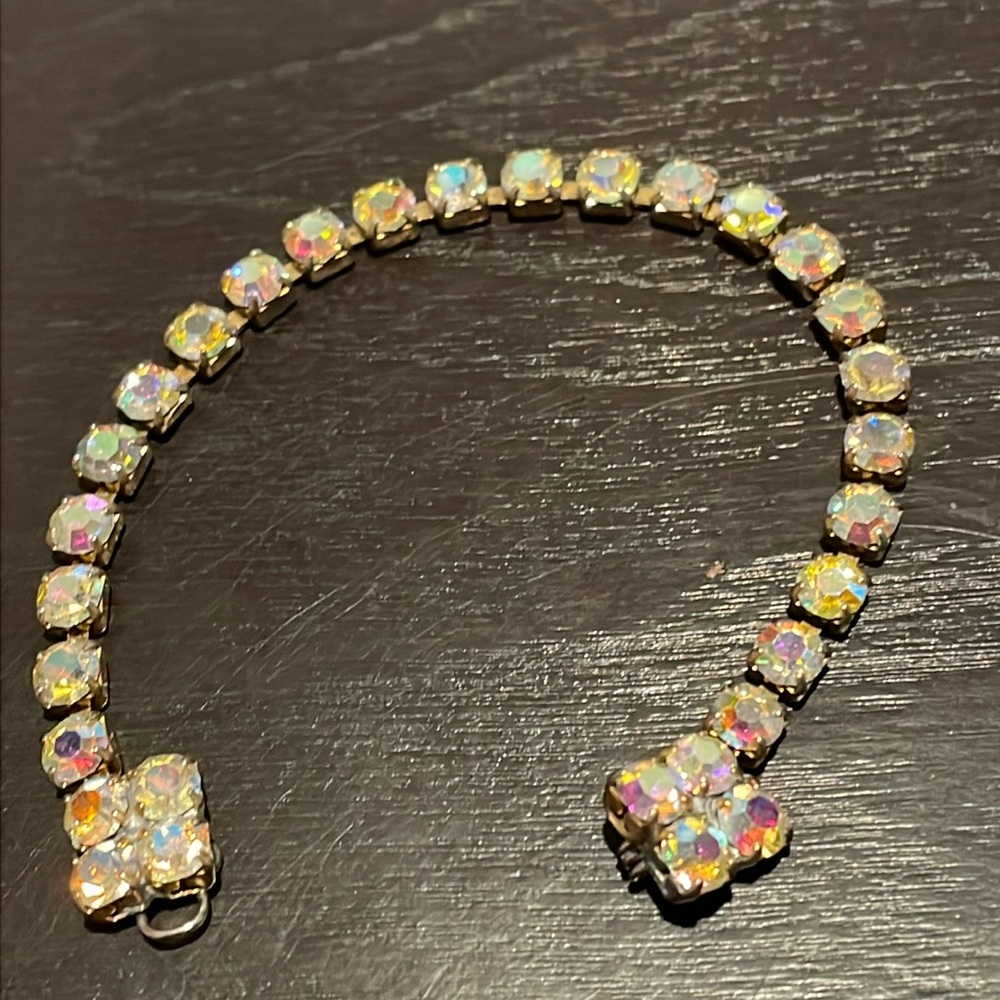 Vintage Rose Gold Rhinestone Bracelet
